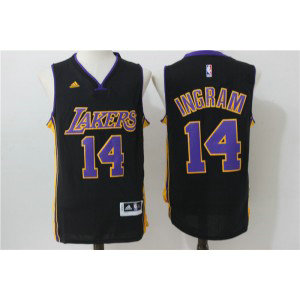 NBA Lakers 14 Brandon Ingram Black Men Jersey