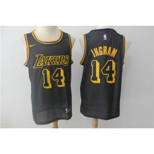 NBA Lakers 14 Brandon Ingram Black Nike City Edition Men Jersey