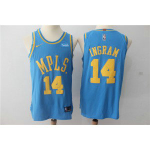 NBA Lakers 14 Brandon Ingram Blue Nike Throwback Men Jersey