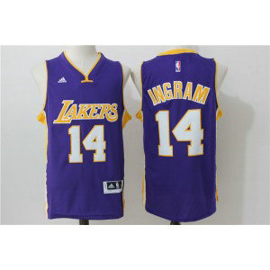 NBA Lakers 14 Brandon Ingram Purple Men Jersey