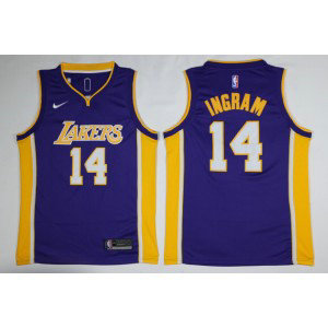 NBA Lakers 14 Brandon Ingram Purple Nike Men Jersey