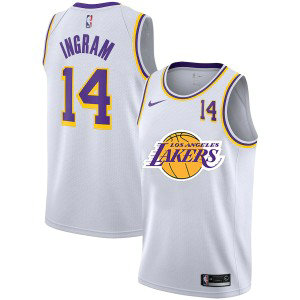 NBA Lakers 14 Brandon Ingram White Nike City Edition Men Jersey