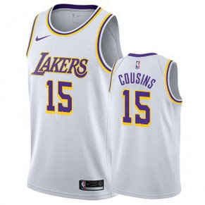 NBA Lakers 15 DeMarcus Cousins White Nike Men Jersey