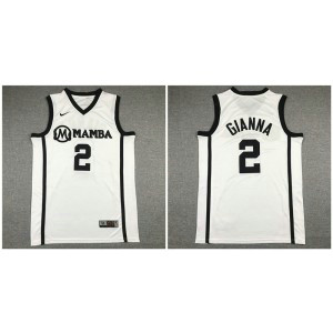 NBA Lakers 2 Gianna Bryant “Mamba” White Stitched Men Jersey
