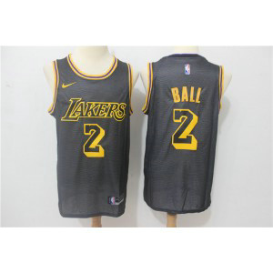 NBA Lakers 2 Lonzo Ball Black City Edition Nike Men Jersey