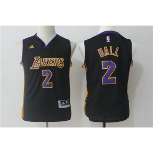 NBA Lakers 2 Lonzo Ball Black Youth Jersey NBA Lakers 2 Lonzo Ball Black Youth Jersey