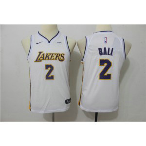 NBA Lakers 2 Lonzo Ball White Nike Swingman Youth Jersey