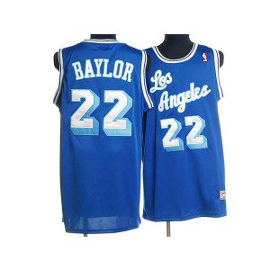 NBA Lakers 22 Elgin Baylor Blue Throwback Men Jersey