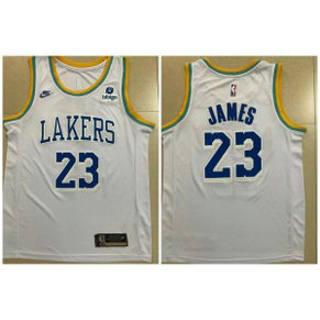 NBA Lakers 23 James White 2022-23 White Classic Edition Nike Men Jersey