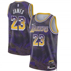 NBA Lakers 23 LeBron James Purple 2025 Select Series Men Jersey