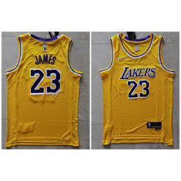 NBA Lakers 23 Lebron James 75th Anniversary Men Jersey