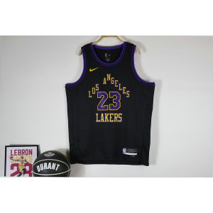 NBA Lakers 23 Lebron James Black 2023 New Season Nike Men Jersey