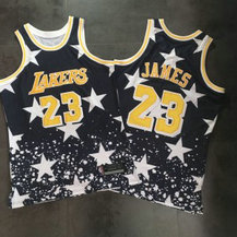 NBA Lakers 23 Lebron James Black Independence Day Stitched Basketball Men Jersey