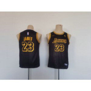 NBA Lakers 23 Lebron James Black Nike Youth Jersey