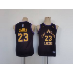 NBA Lakers 23 Lebron James Black Nike Youth Jersey