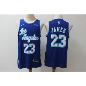 NBA Lakers 23 Lebron James Blue Nike Men Jersey