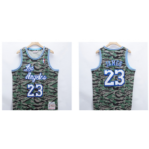 NBA Lakers 23 Lebron James Camo Men Jersey 1
