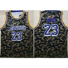 NBA Lakers 23 Lebron James Camo Nike Swingman Men Jersey
