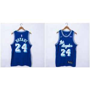 NBA Lakers 24 Bryant Blue Nike Men Jersey