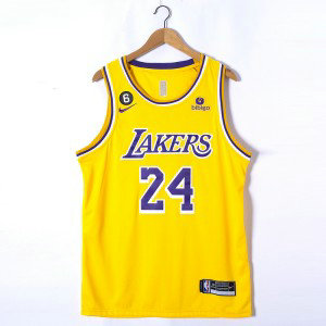 NBA Lakers 24 Bryant Yellow Men Jersey
