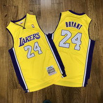 NBA Lakers 24 Kobe 2008-09 Season Yellow Men Jersey