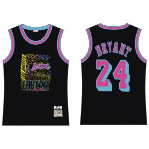 NBA Lakers 24 Kobe Black Pink Hardwood Classics Men Jersey