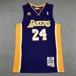 NBA Lakers 24 Kobe Bryant 60th Anniversary V Neck Men Jersey