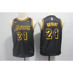 NBA Lakers 24 Kobe Bryant Black City Edition Nike Swingman Youth Jersey