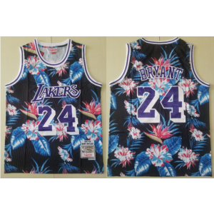 NBA Lakers 24 Kobe Bryant Black Fashion 2007-08 Hardwood Classics Men Jersey