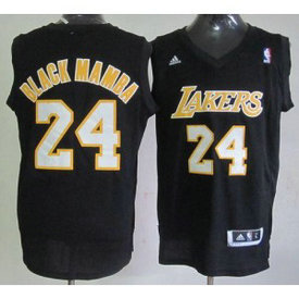 NBA Lakers 24 Kobe Bryant Black Mamba Men Jersey