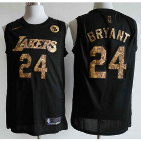 NBA Lakers 24 Kobe Bryant Black Men Jersey 2