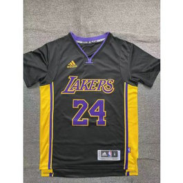 NBA Lakers 24 Kobe Bryant Black Men Jersey