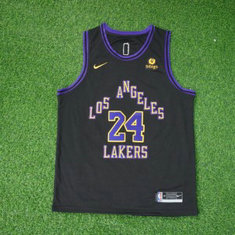 NBA Lakers 24 Kobe Bryant Black Nike Men Jersey