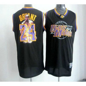 NBA Lakers 24 Kobe Bryant Black Notorious Men Jersey