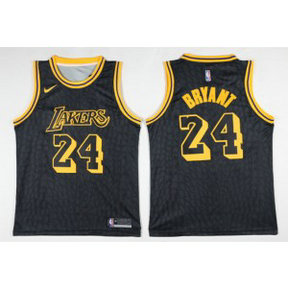 NBA Lakers 24 Kobe Bryant Black Swigman Nike Men Jersey