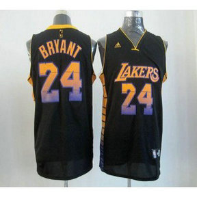 NBA Lakers 24 Kobe Bryant Black Vibe Men Jersey