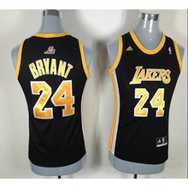 NBA Lakers 24 Kobe Bryant Black With Gold Women Jersey
