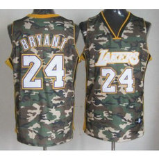 NBA Lakers 24 Kobe Bryant Camo Stealth Collection Men Jersey