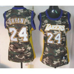 NBA Lakers 24 Kobe Bryant Camo Stealth Collection Women Jersey