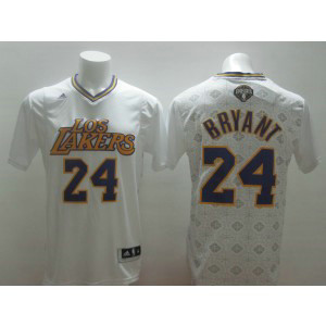 NBA Lakers 24 Kobe Bryant Men White Latin Nights Men Jersey