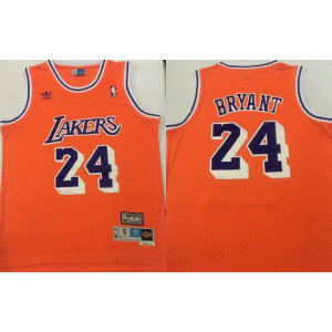 NBA Lakers 24 Kobe Bryant Orange Hardwood Classics Men Jersey