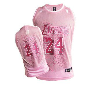 NBA Lakers 24 Kobe Bryant Pink Women Jersey