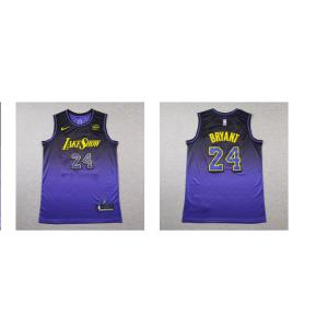 NBA Lakers 24 Kobe Bryant Purple 2024 City Nike Men Jersey