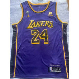 NBA Lakers 24 Kobe Bryant Purple Jordan Men Jersey 1