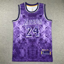 NBA Lakers 24 Kobe Bryant Purple Nike Men Jersey