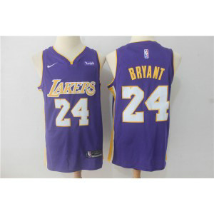 NBA Lakers 24 Kobe Bryant Purple Nike Swingman Men Jersey