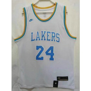 NBA Lakers 24 Kobe Bryant White Nike Men Jersey