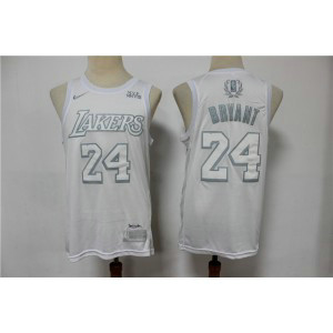 NBA Lakers 24 Kobe Bryant White Nike Swingman MVP Men Jersey