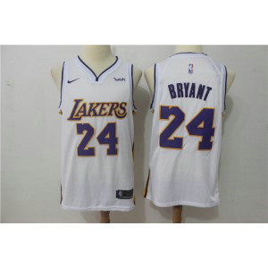 NBA Lakers 24 Kobe Bryant White Nike Swingman Men Jersey
