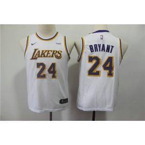NBA Lakers 24 Kobe Bryant White Nike Swingman Youth Jersey